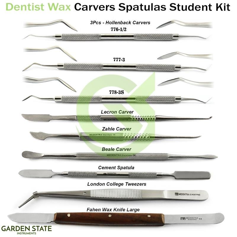 Dental Technician Wax & Modelling Mixing Spatula Carvers Laboratory Instruments