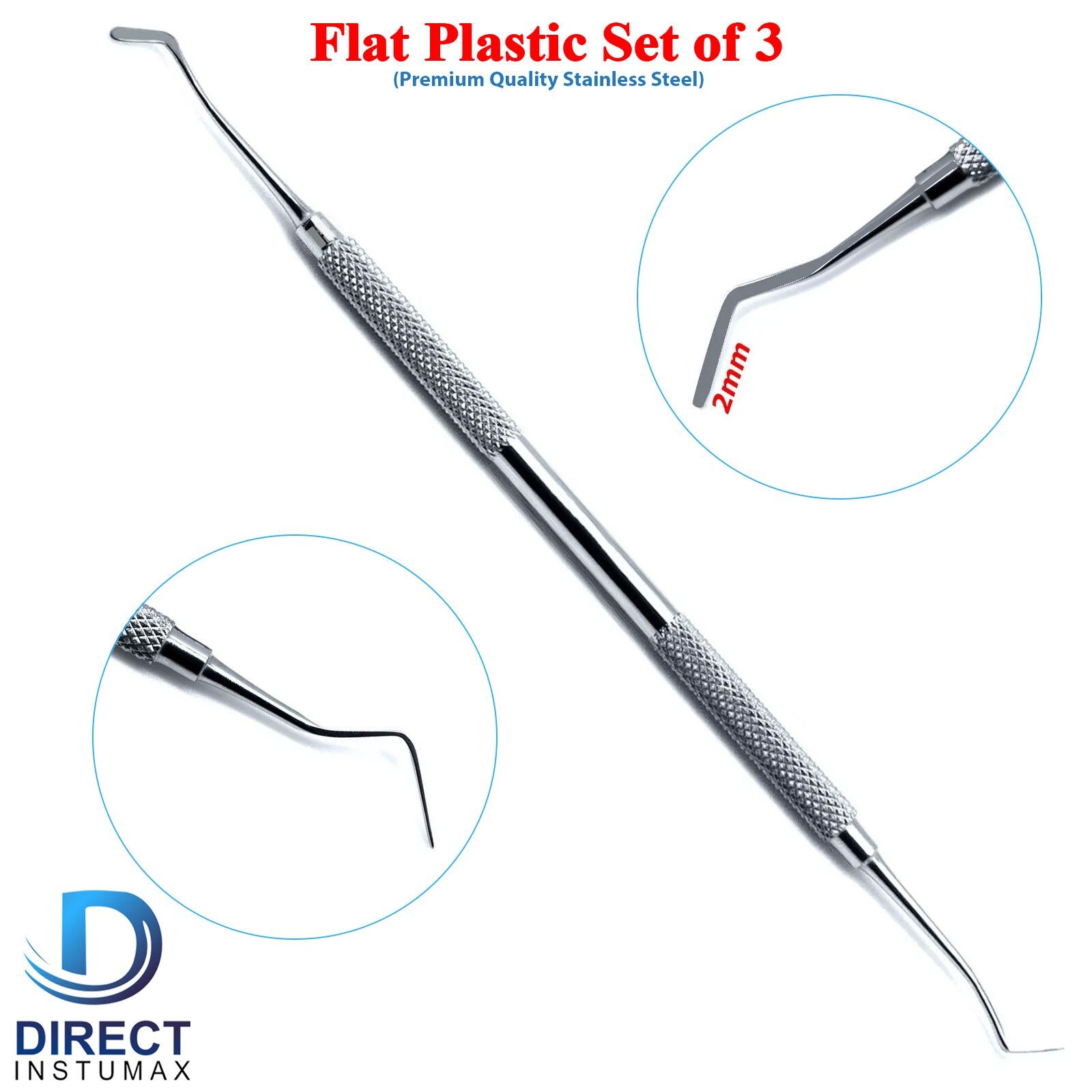 Dental Flat Plastic Filling Instrument Composite Restorative Filling Tools
