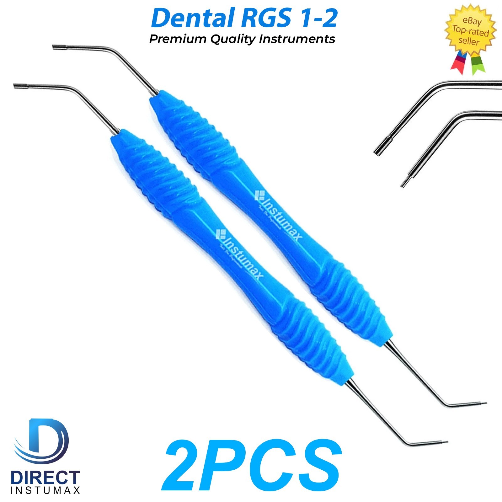 Dental RGS 1-2 Instrument Silicone Handle Depth Dimensions for Restoration
