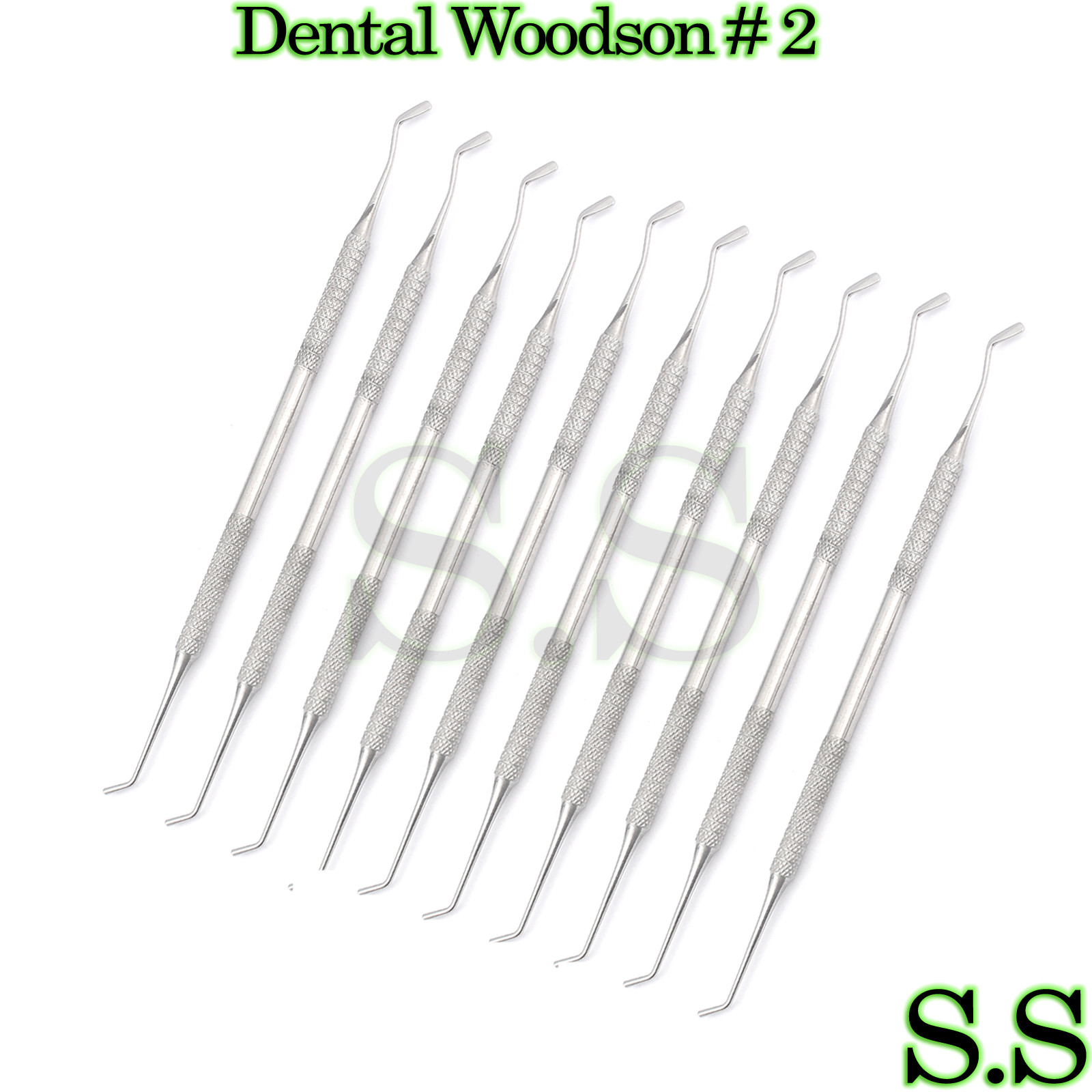 10× Dental Woodson # 2 Plugger Plastic Composite Filling Double Ended Instrument