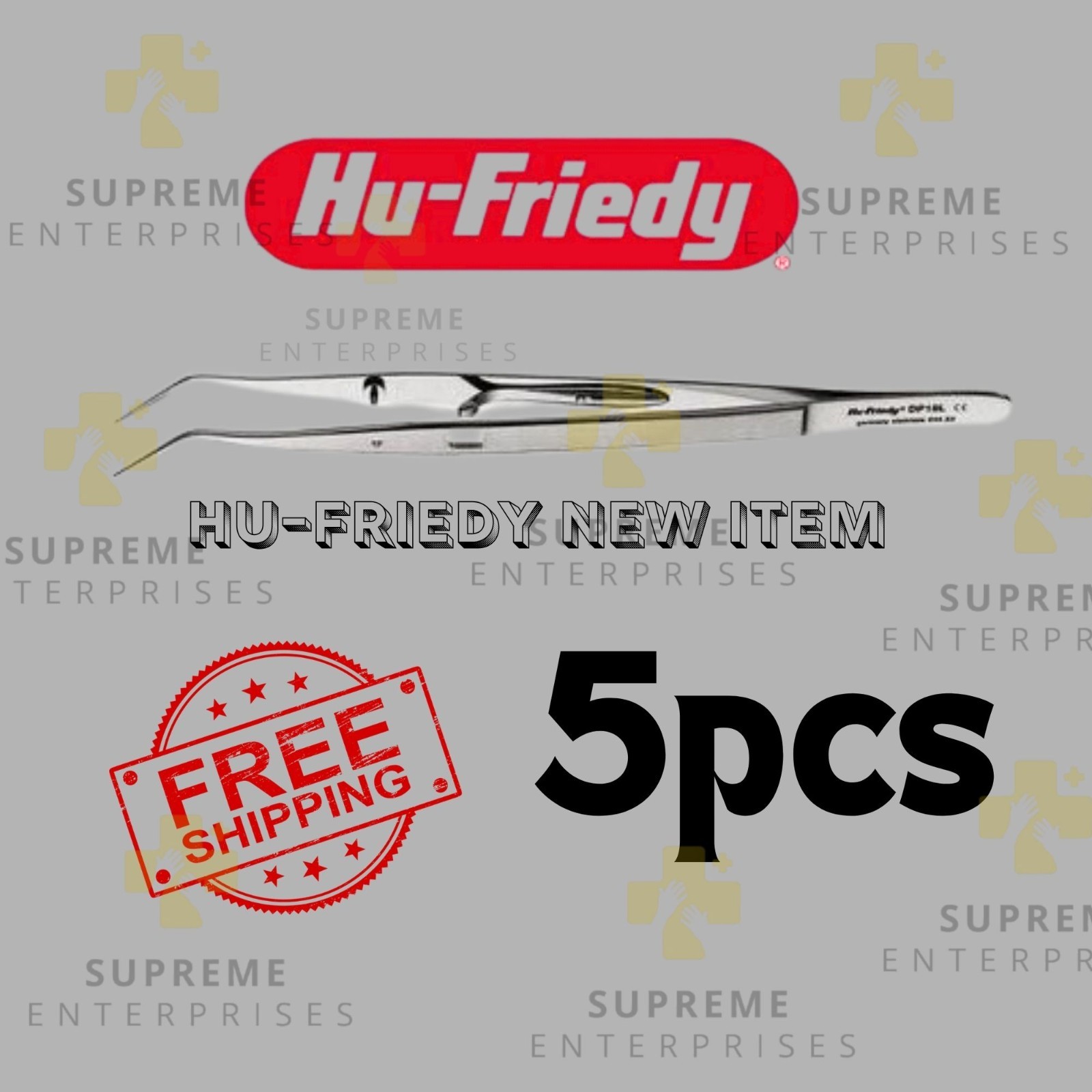lOT OF 6 Hu-Friedy DP18L Locking Cotton Dressing Dental Pliers #18L Serrated Tip