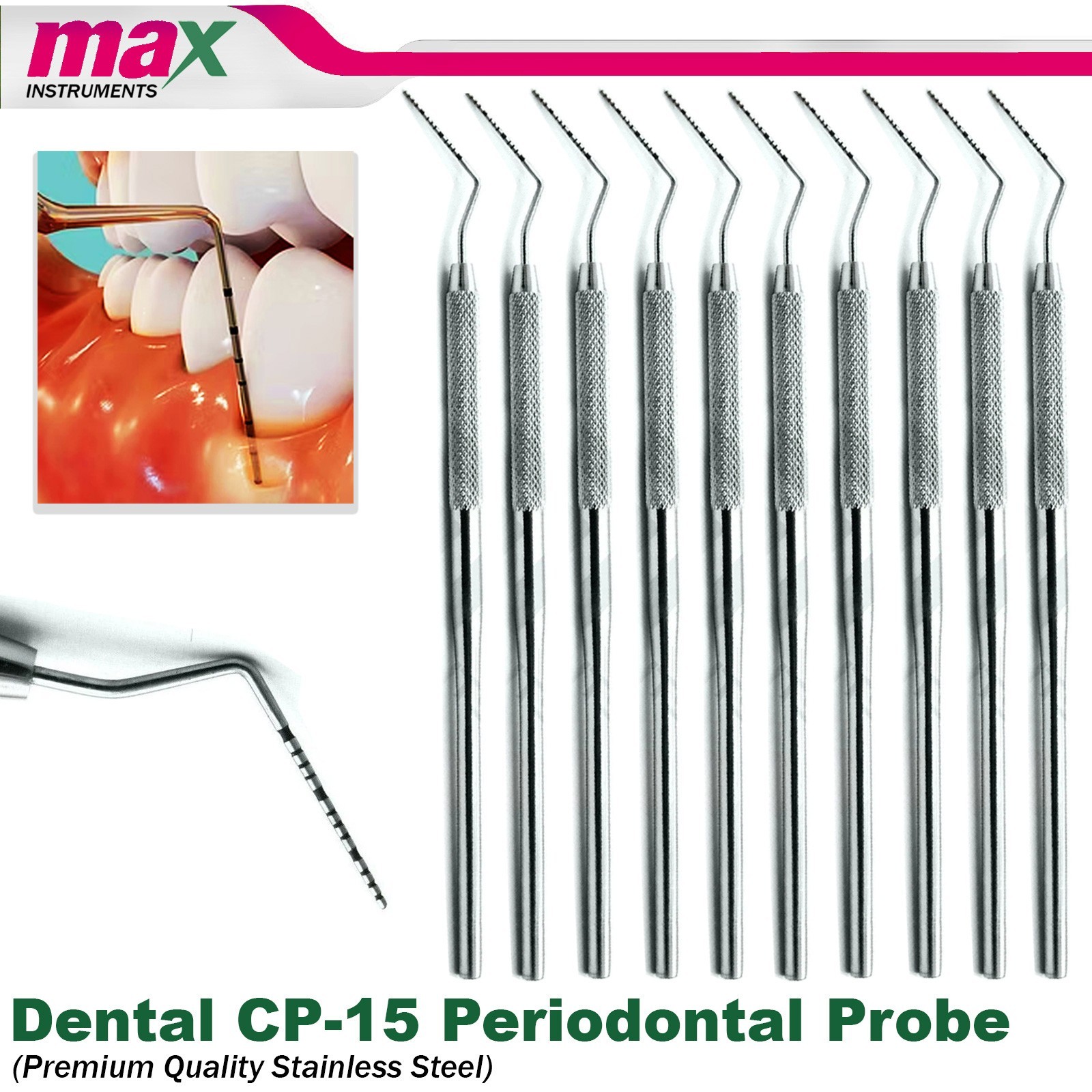 Dental UNC-15 CP Probe Color Coded-Marking Probe Periodontal Examination probe
