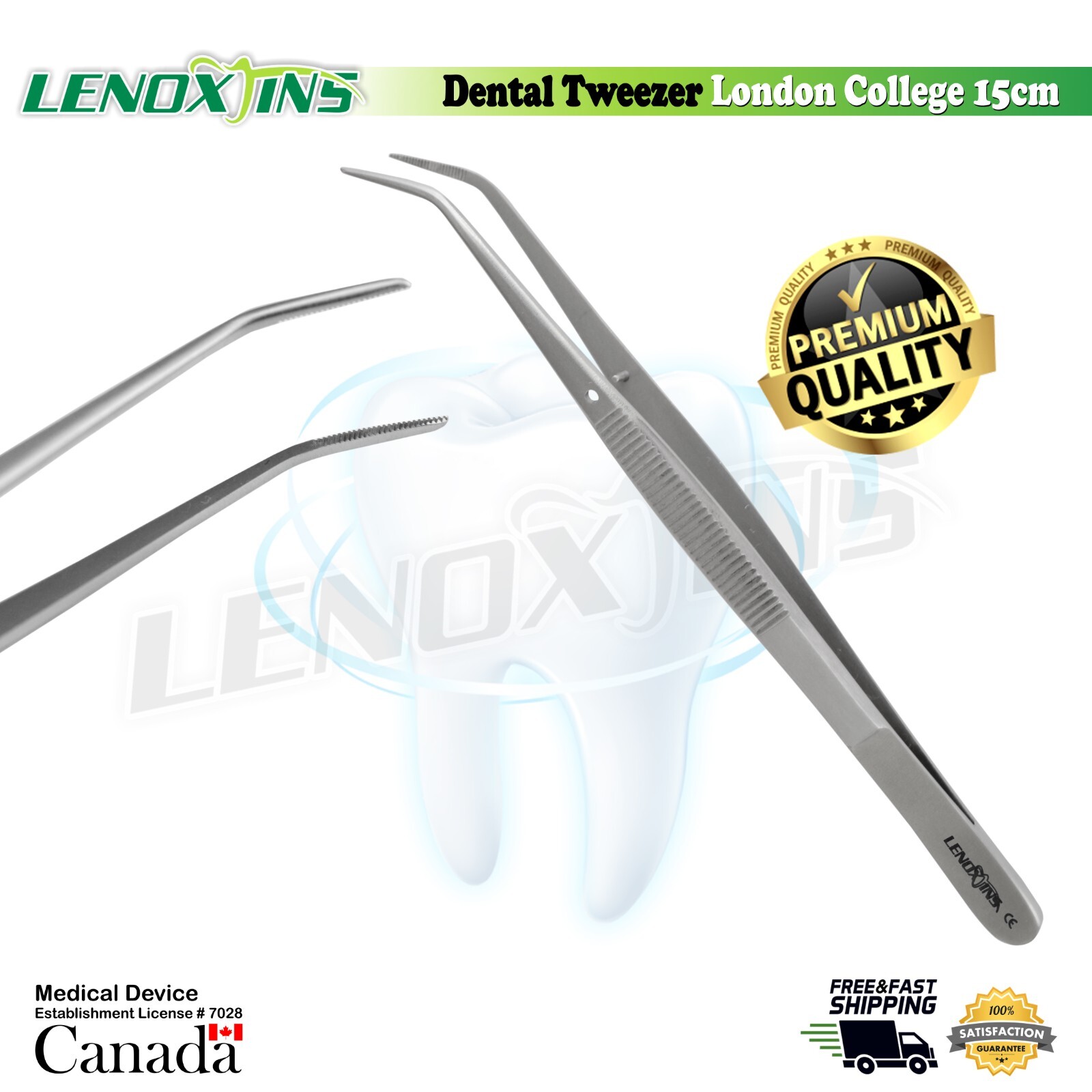 3x Dental Tweezer London College 15cm Cotton Pliers Dental Instruments