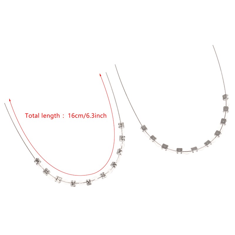 2Pcs Temporary Tooth Decoration With Metal Wires Colorful Metal Bracket