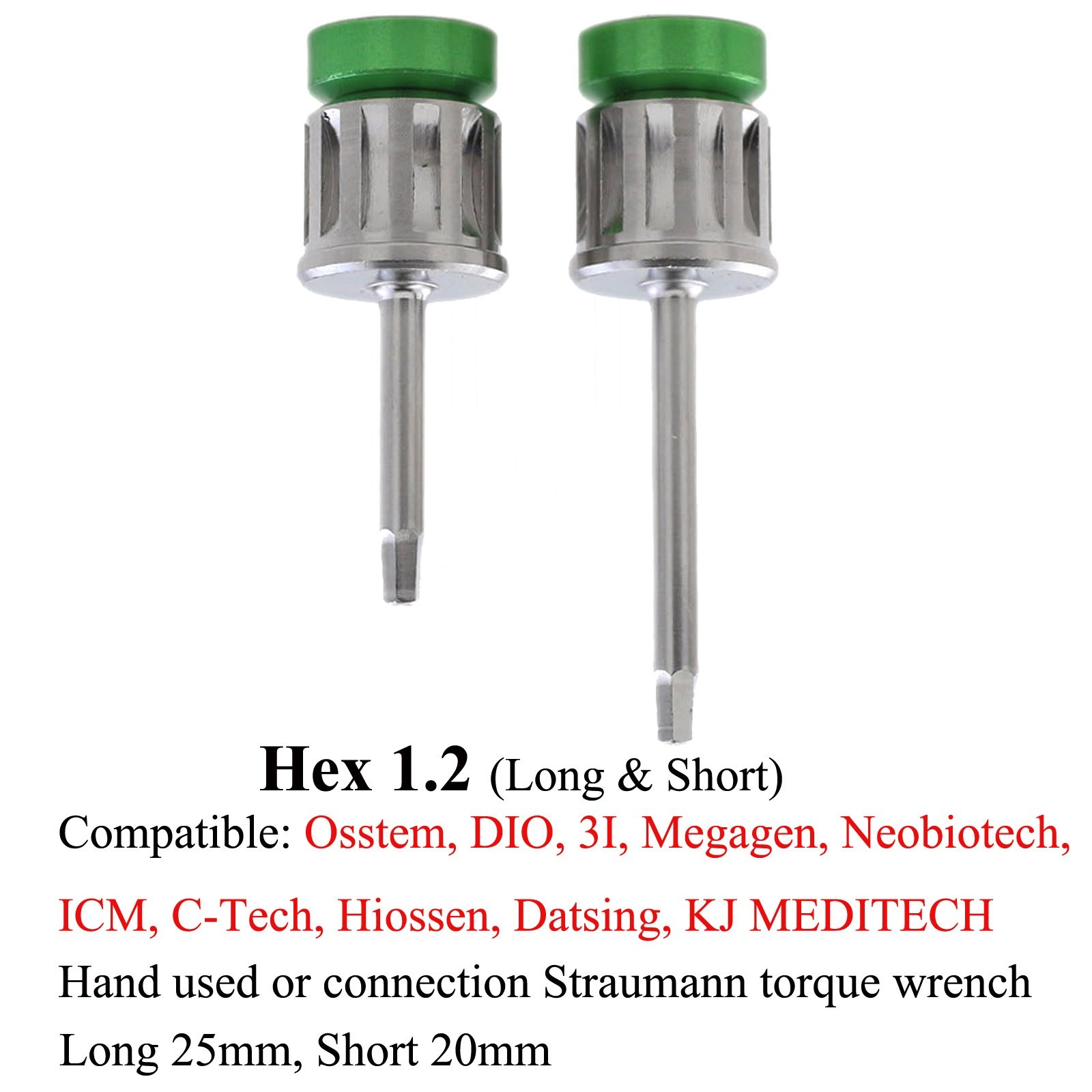Implant Screwdriver OSSTEM Abutment 4.0 4.8 5.0 Torque Driver Hand Latch Hex 1.2