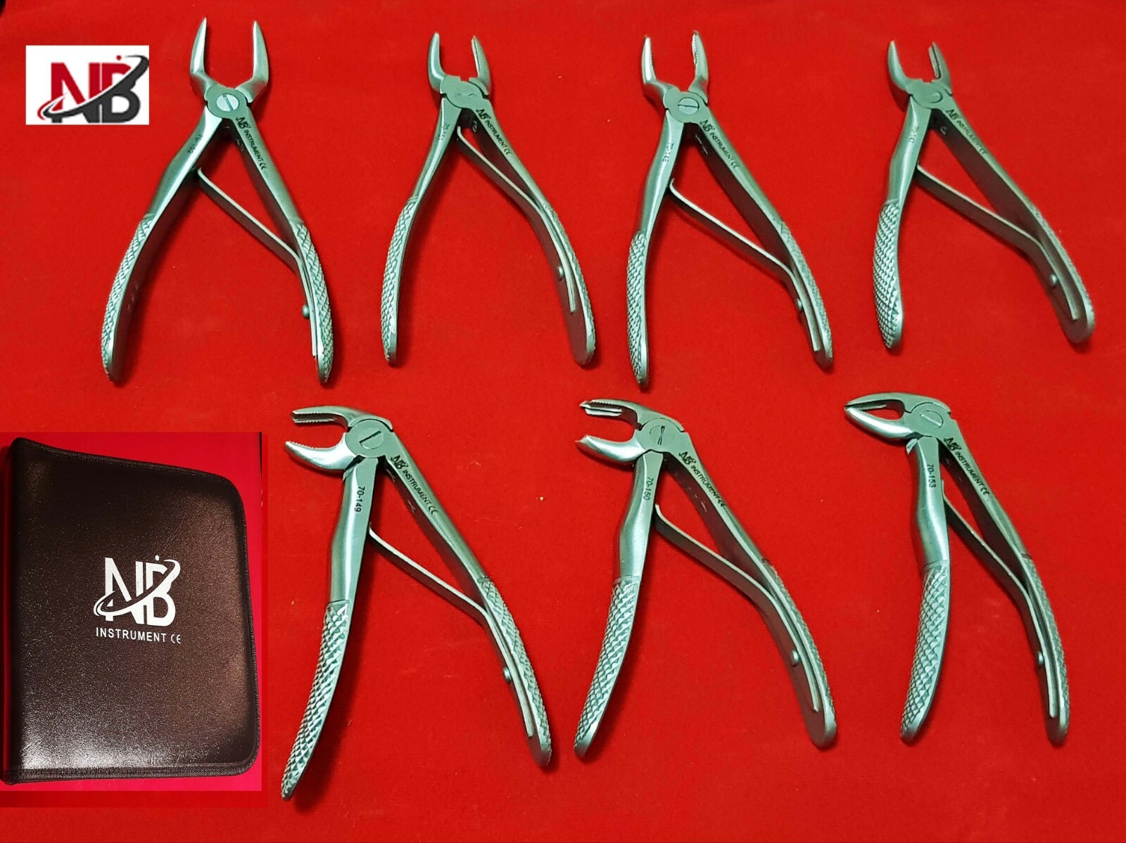 Dental Extracting Extraction Forceps kit For Children Child Set of 7 Pcs ,Pedo