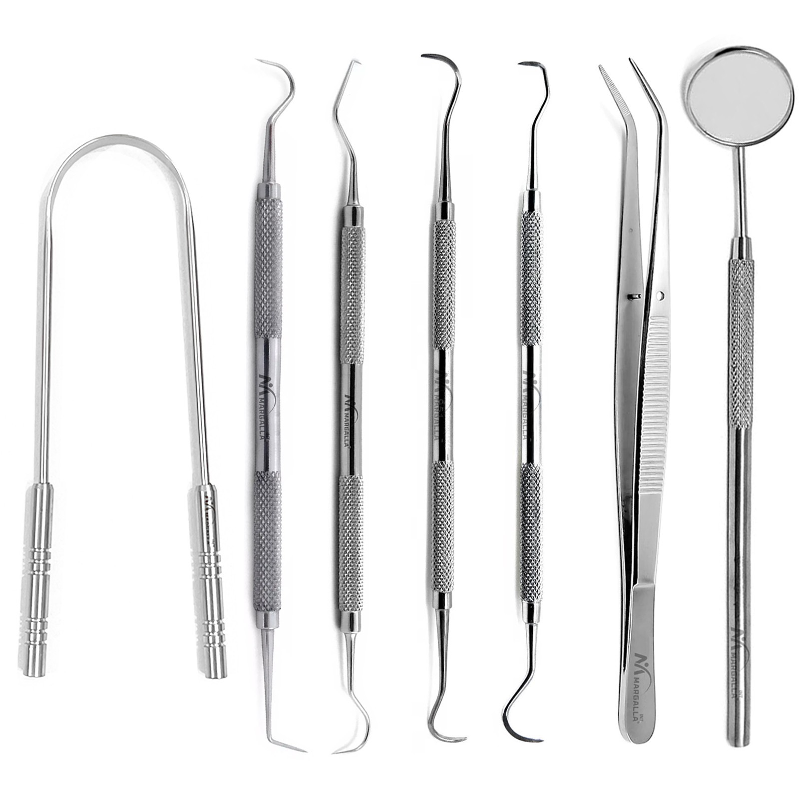 7 Pcs Basic Dental Exam Remover Kit, Oral Examination Set Stainless Steel