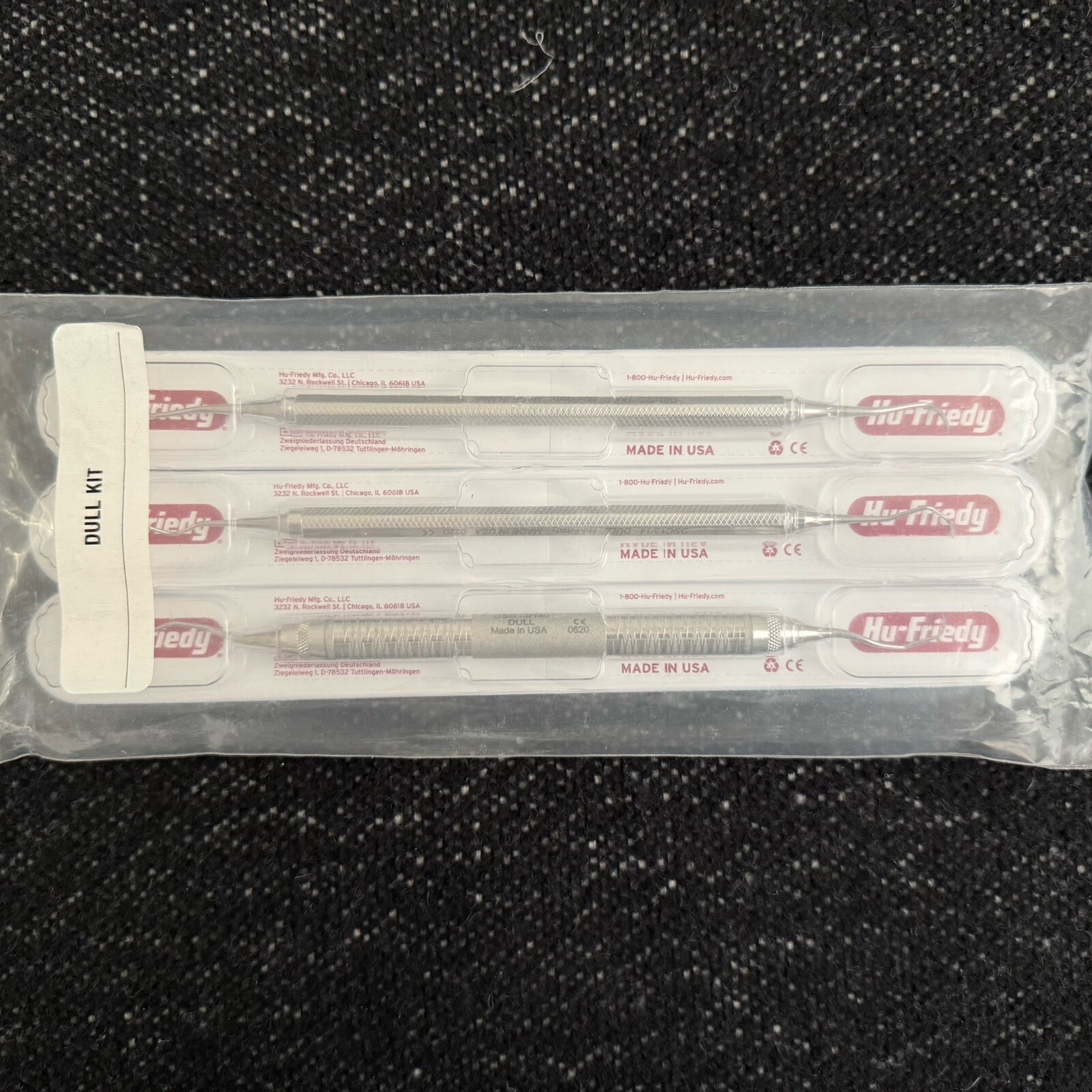 Dull Kit 13/14 Gracey Curette, #13/14 Columbia DE Curette, #H6/H7 DE Sclaer