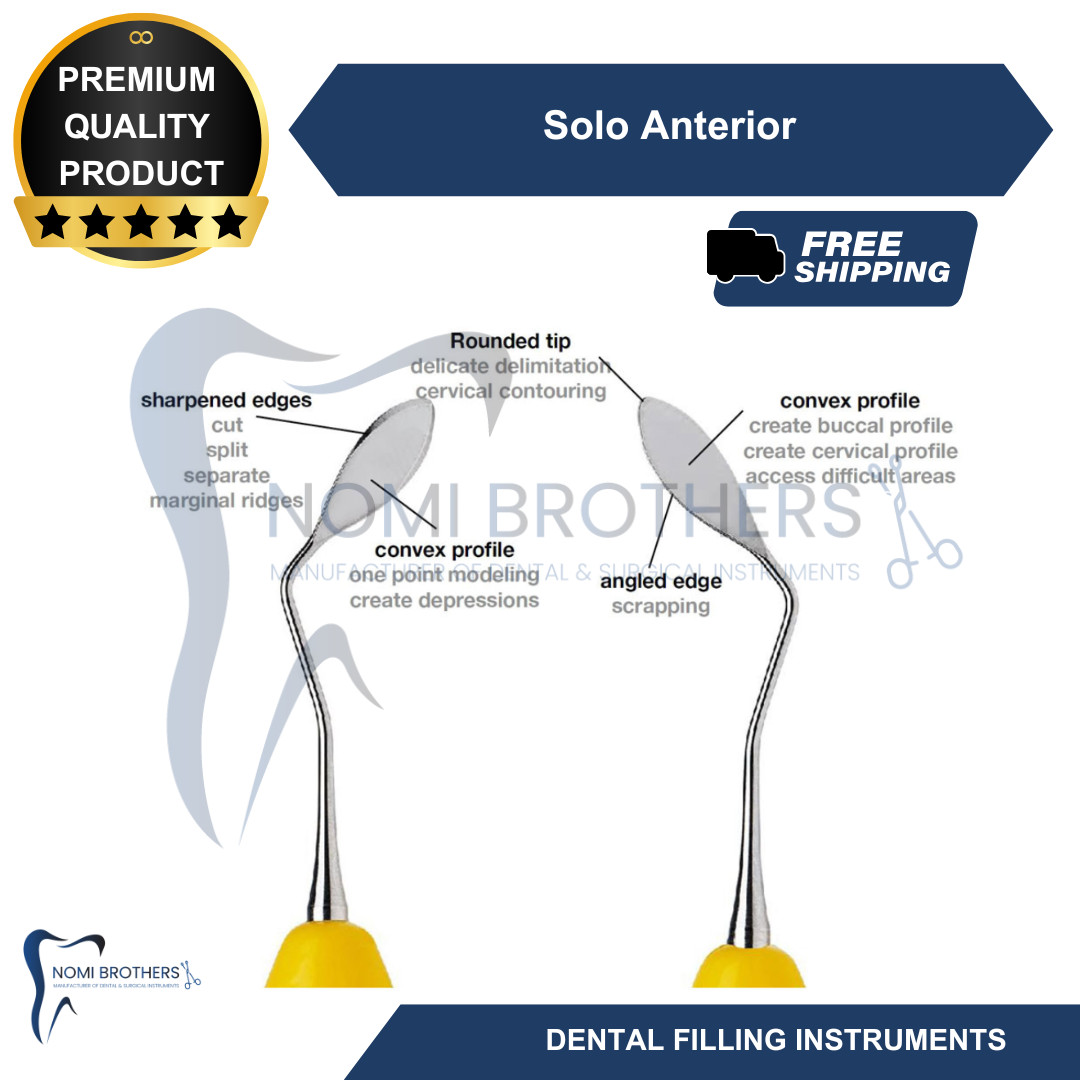 Dental Composite Resin Filling Spatula Set 2pcs Solo Anterior Tools