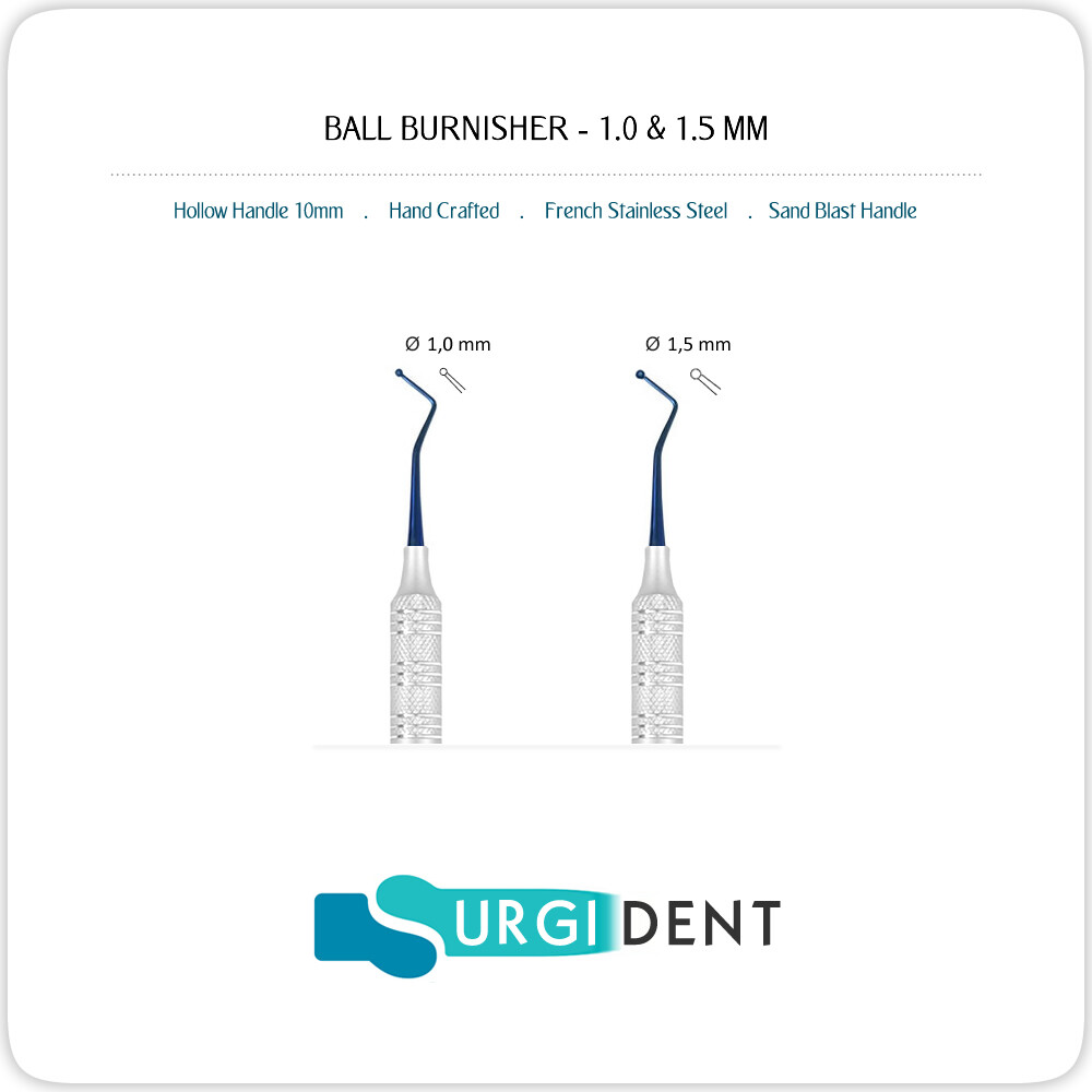 BALL BURNISHER PLUGGER 1.0 – 1.5 MM PACKER MODELLER COMPOSITE DENTAL INSTRUMENT 