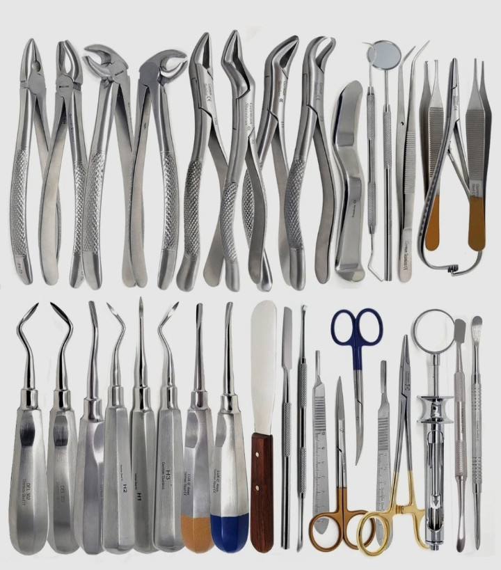 German Oral Dental Surgery Extraction Instruments Kit – 74 Pcs Elevators & Force