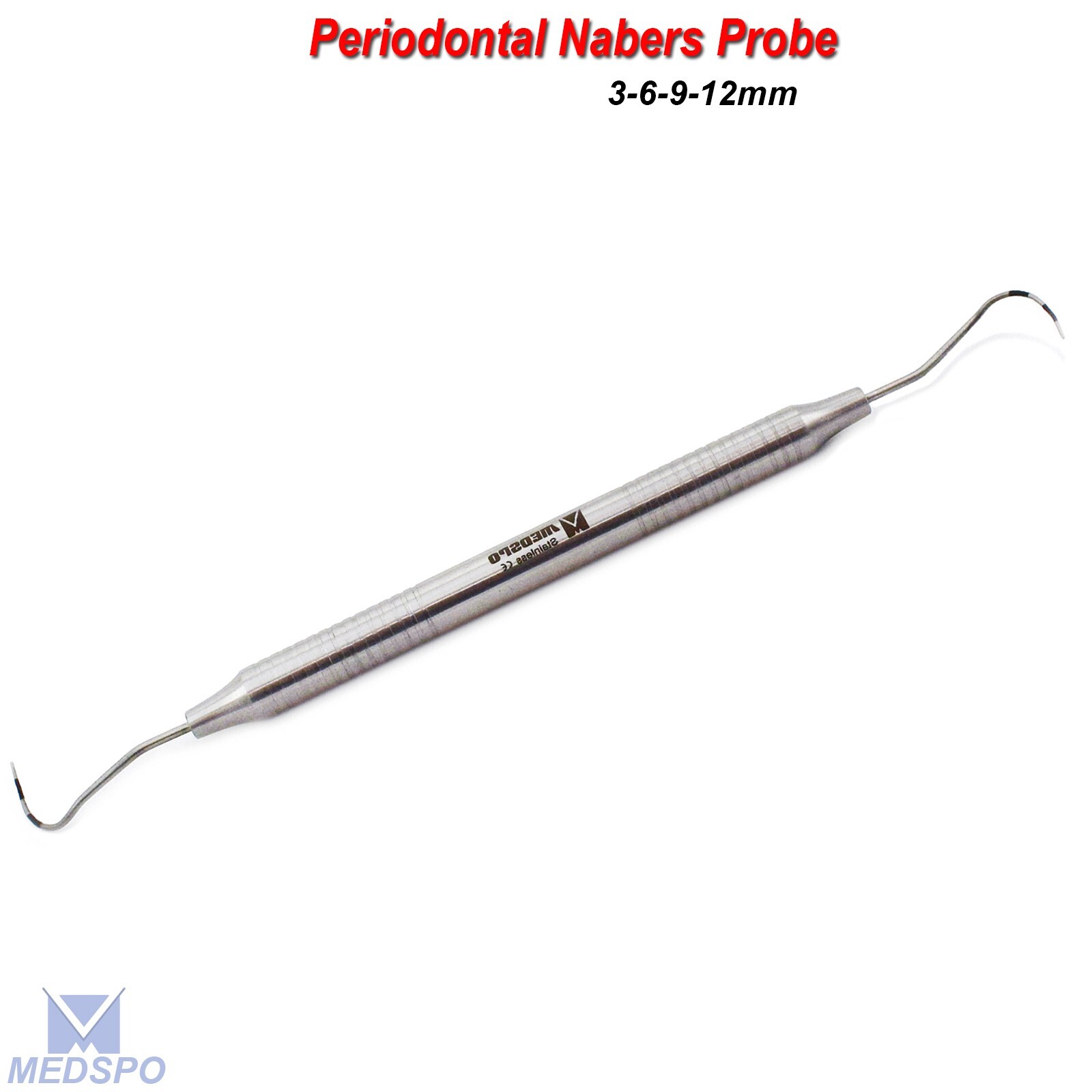 Nabers Probe #2N Dental Periodontal Color Coded Buccal Furcation Accessing Tools