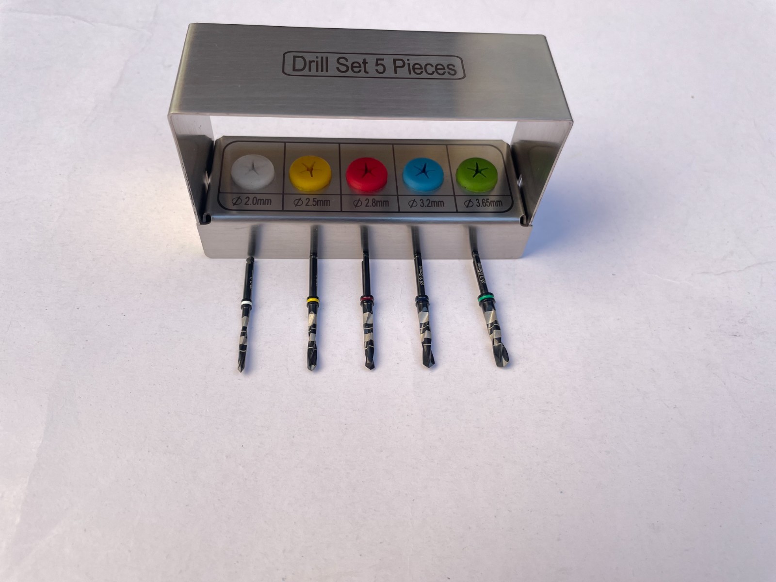 5PCS Dental Implant Twist Drill Bit Set Surgical Drills with Sterilization Box