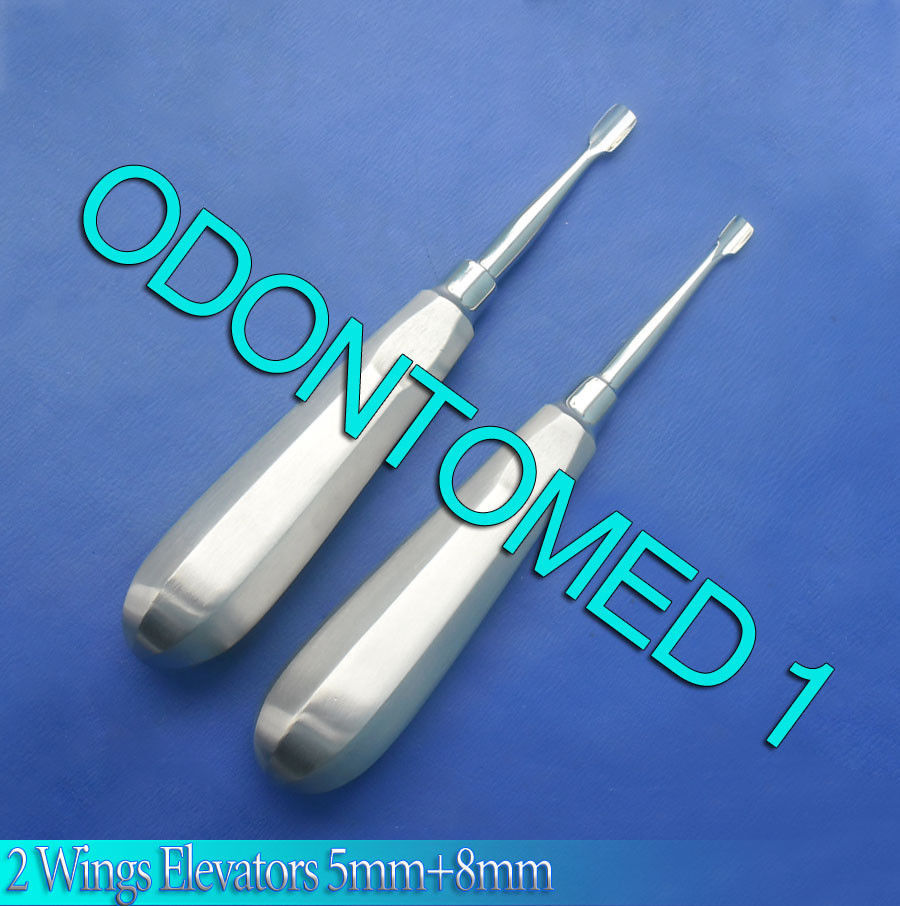 SET OF 2 WING WINGS WINGED DENTAL ELEVATORS 5MM 8MM