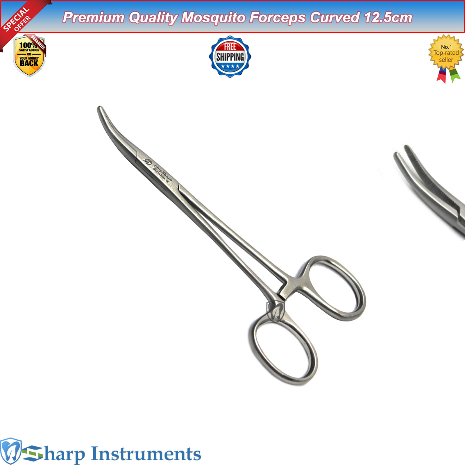 Veterinary Plastic Surgery Kit Hemostat Forceps Medical Scissor Tissue Plier Set