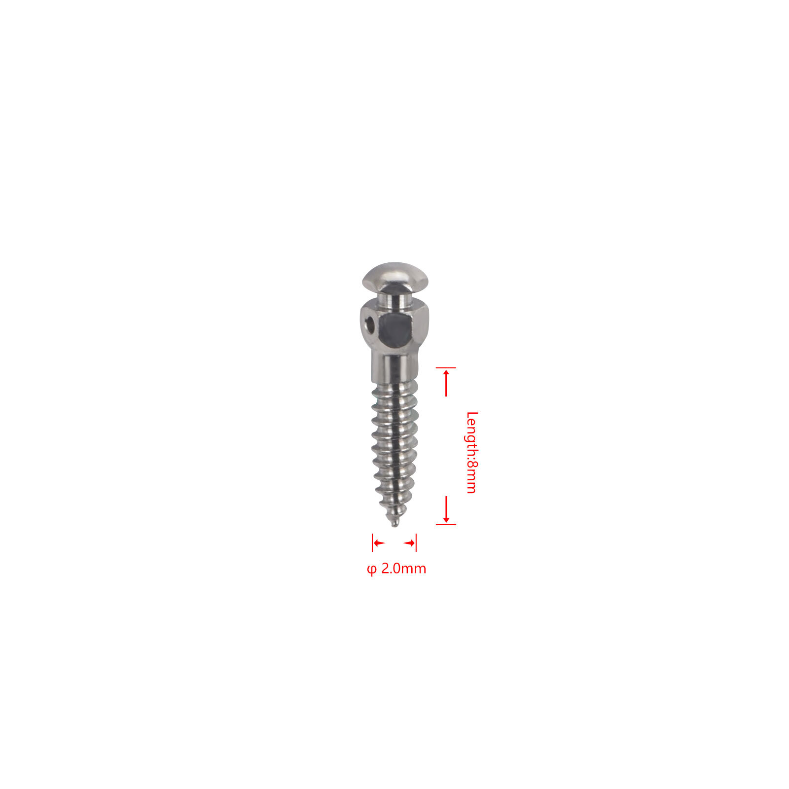 1pc Dental Orthodontic Screws Micro Implants Mini Screw Self-Drilling 4 Sizes
