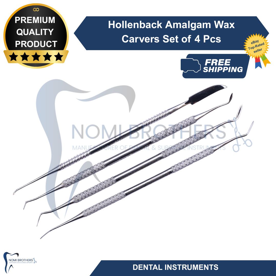 Dental Hollenback Amalgam Wax Carvers Restorative Filling Instruments Set Of 4