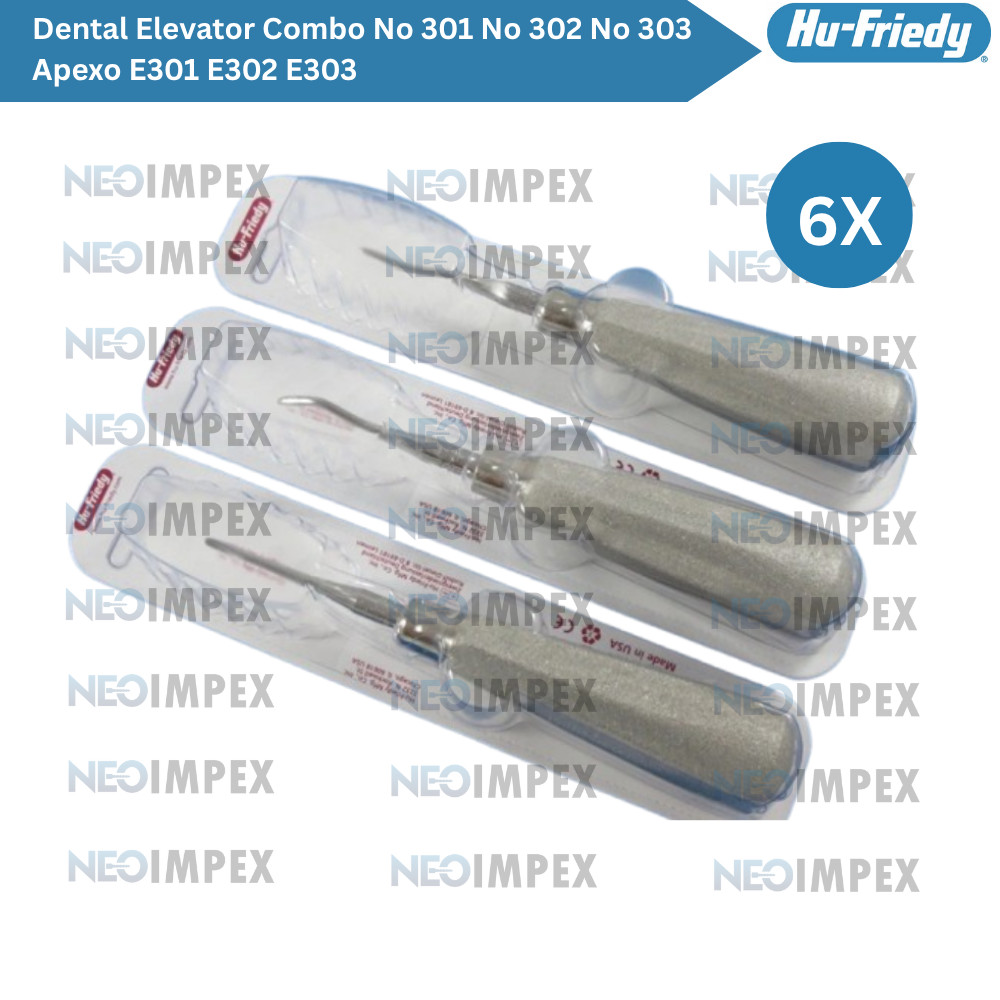 Dental Elevator Combo No 301 No 302 No 303 Apexo E301 E302 E303