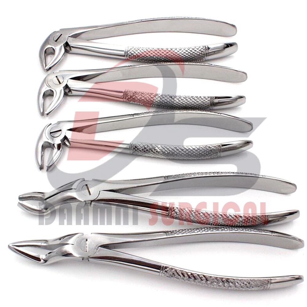 German Stainless Extracting Forceps Extraction Dental Instruments-Set of 10