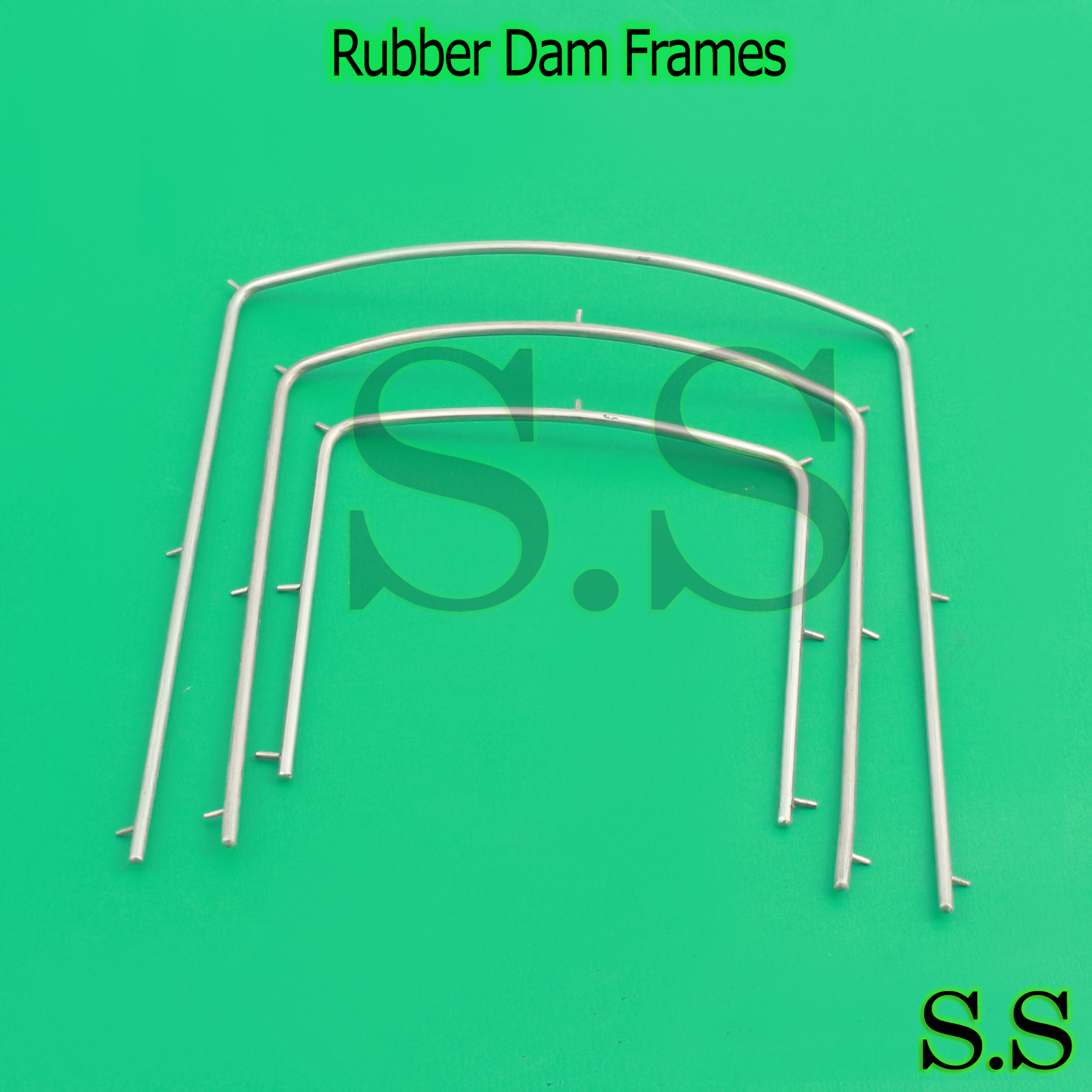 3 Pcs Rubber Dam Frames L, M & S Dental Orthodontic Dentist Instrument Free Ship