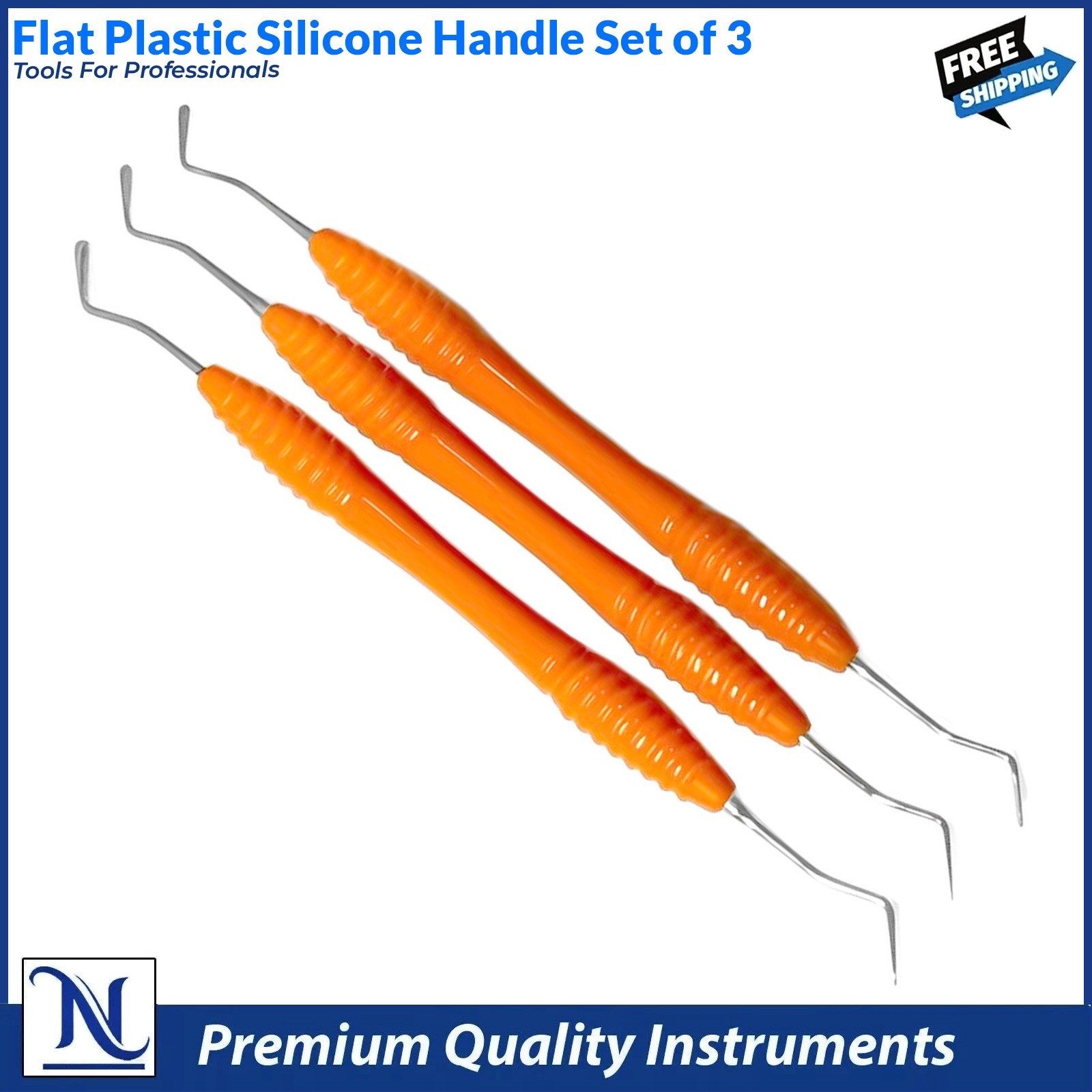 Filling Instrument Flat Plastic Amalgam Comppsite Dental Double Ended Tool