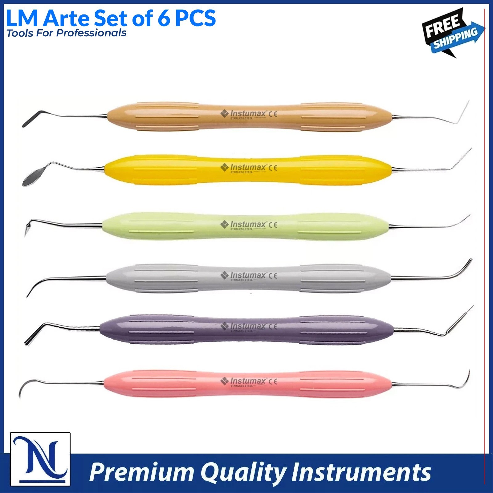 LM Arte Style Composite Modeling Instruments Set – 6 PCS Dental Restorative Tool