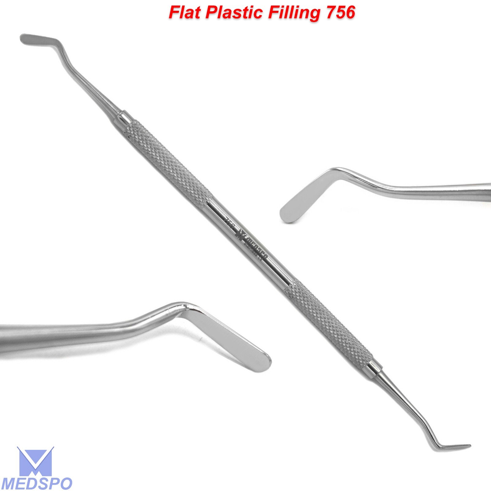 Dental Flat Plastic Filling756 Double End Plugger Restorative Composite Tools