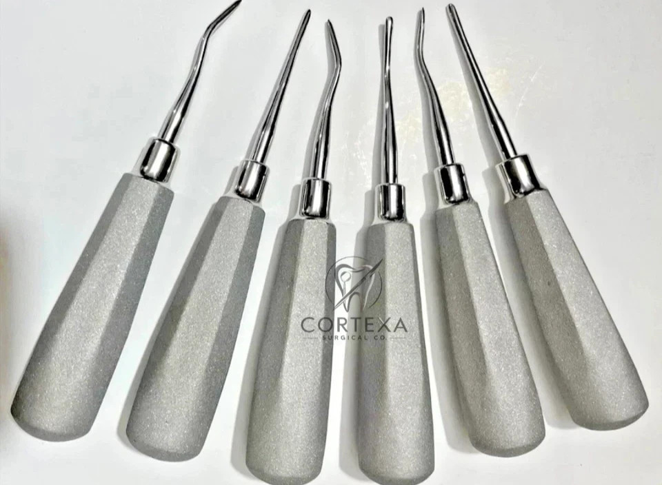 HU-Friedy Apexo Elevators E301 E302 E303 Dental Extraction Set Lot 6Pcs