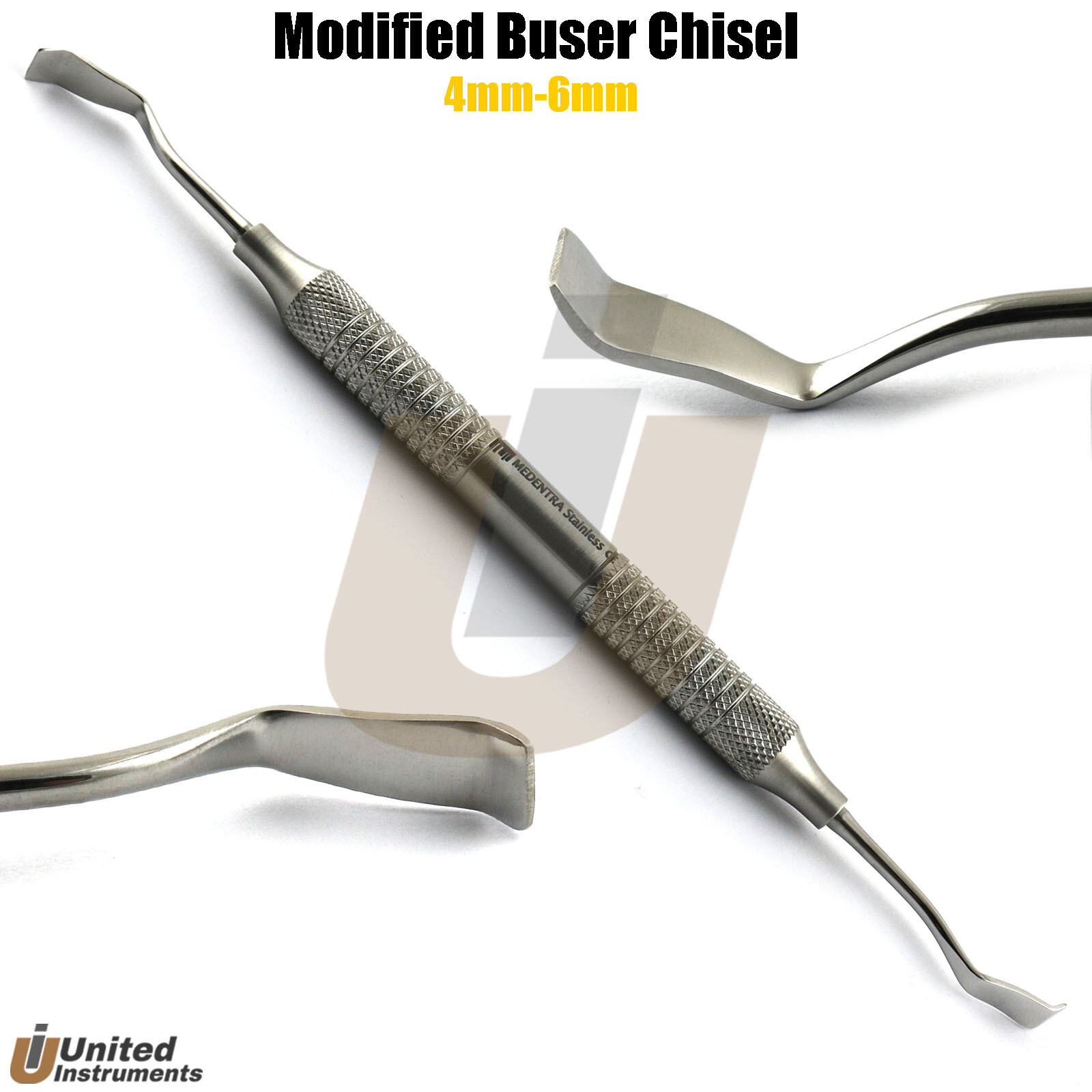 MEDENTRA Dental Buser Modified Periodontal Chisel 4mm/6mm Hollow Handle