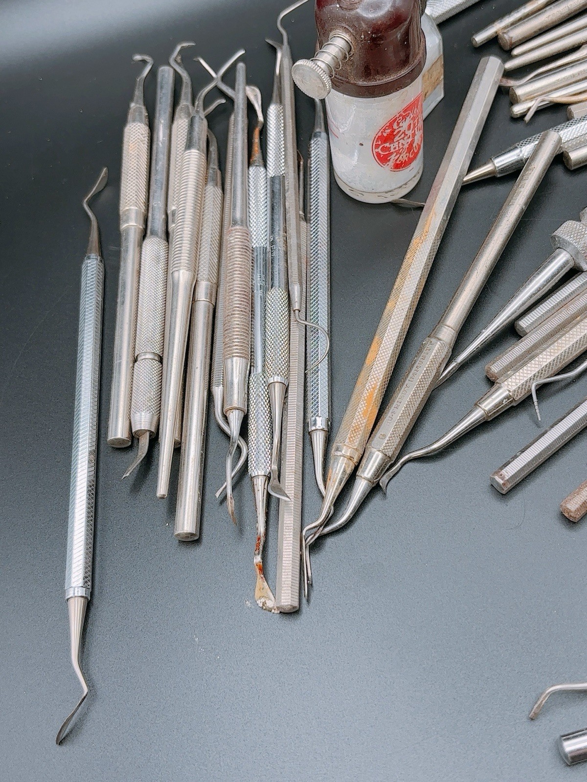 Vintage Dental Hygiene Instruments Lot Hu Friedy Made In America