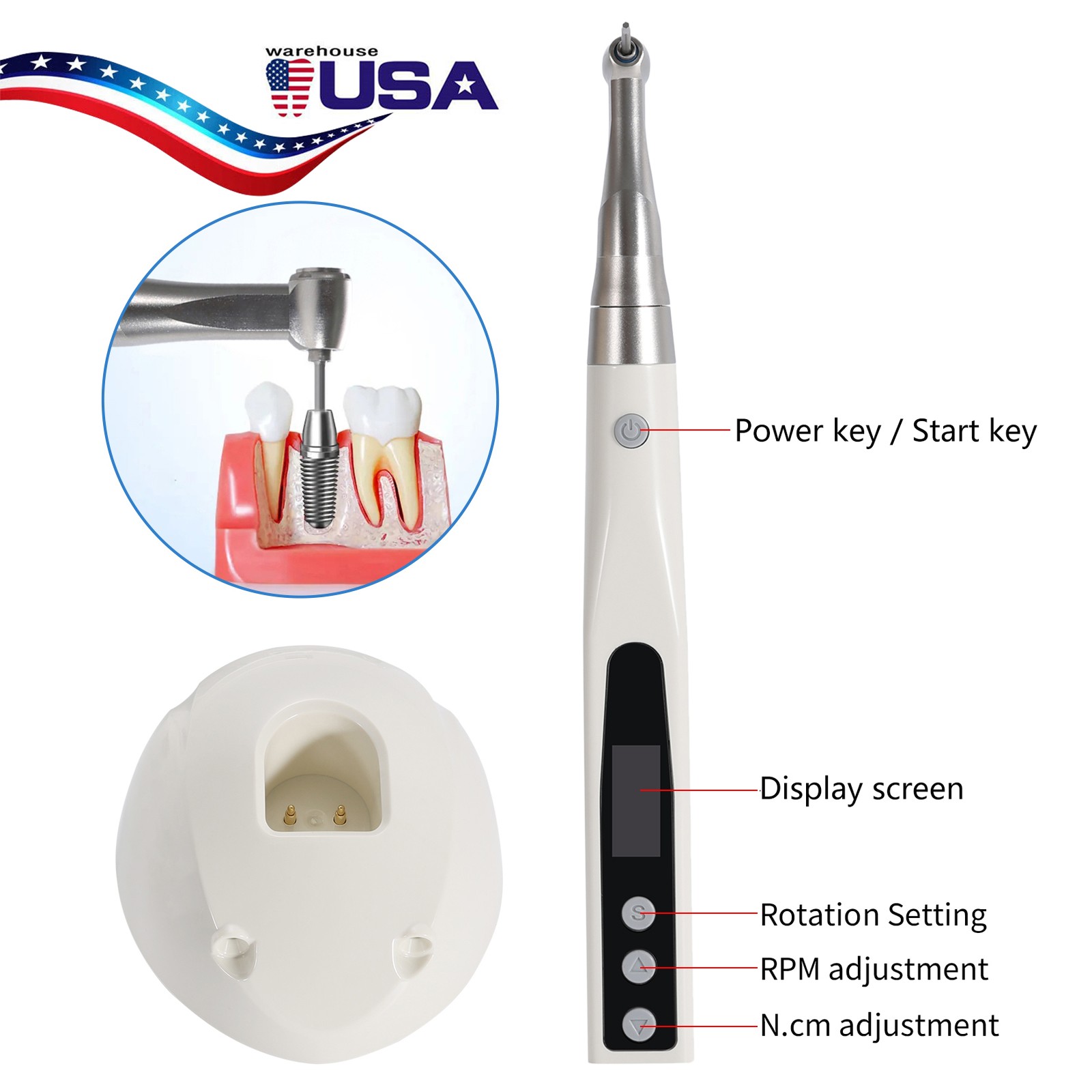 Dental Air Water Spray Tri-3 Way Syringe Handpiece ^ 2 Nozzles Tips Tubes nvbtr