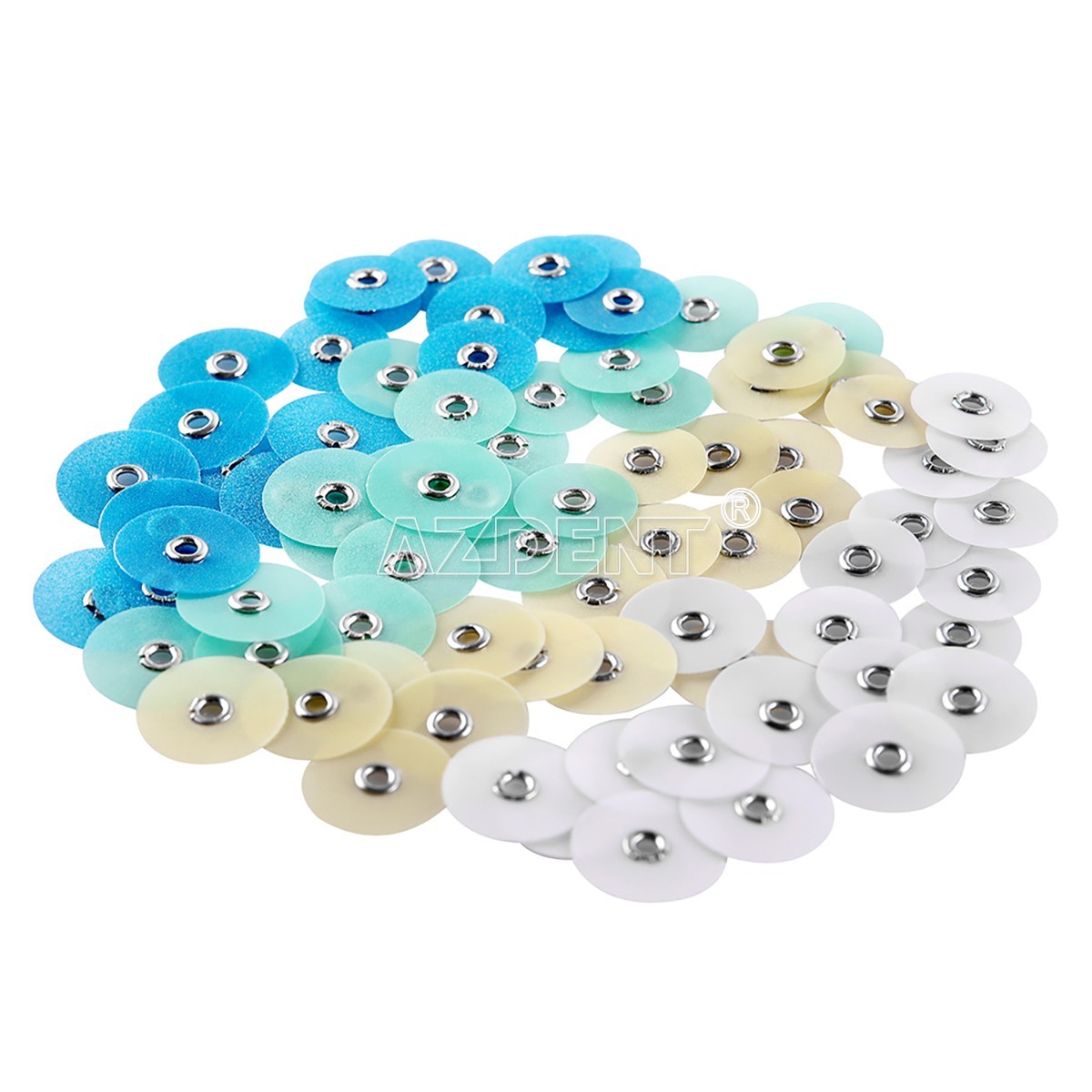 80pc Dental Discs Gross Reduction Polishing Contouring Mandrel Stripes 14mm Kit