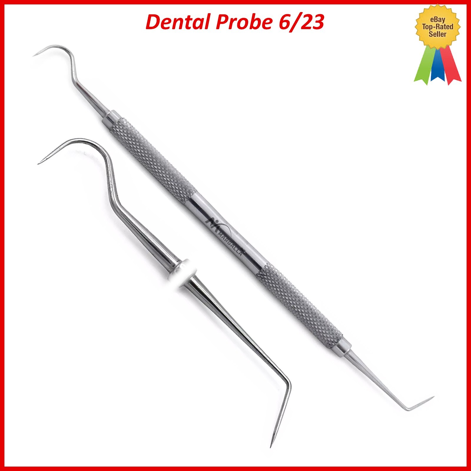 Dental Probe 6/23 Dental Examination Dentist Pick Tools Double Ended Instruments