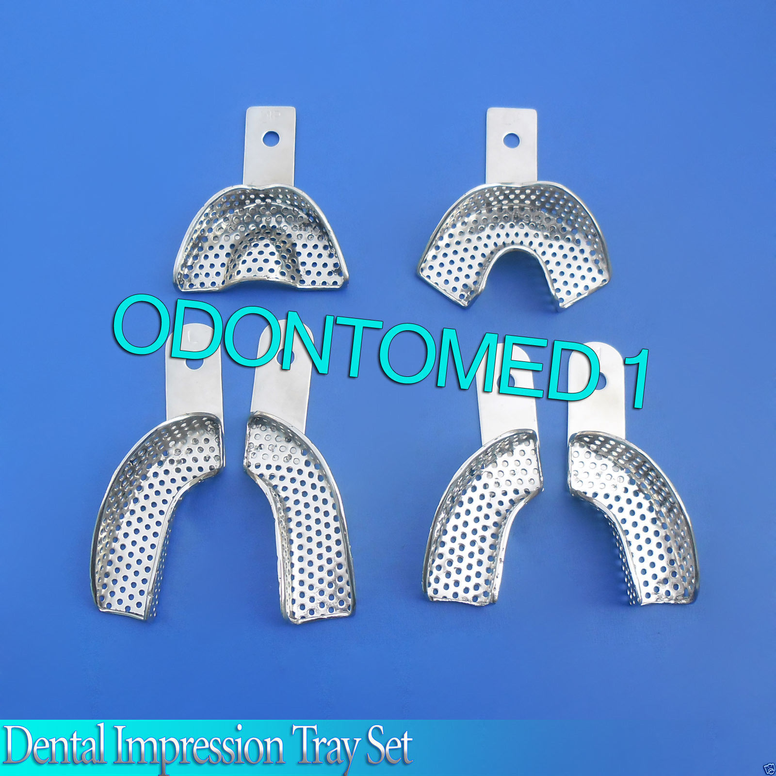 Dental Impression Tray Set, 6 pc Dental Instruments