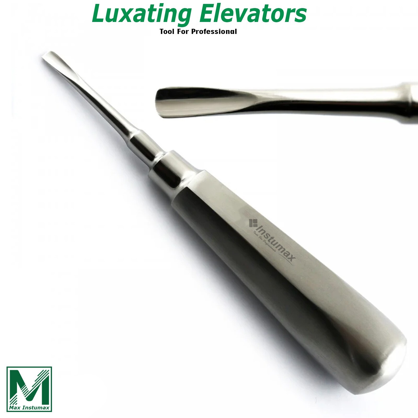 Set Of 6 Dental Luxating Elevators Straight Curved Shank Surgical Extraction Kit