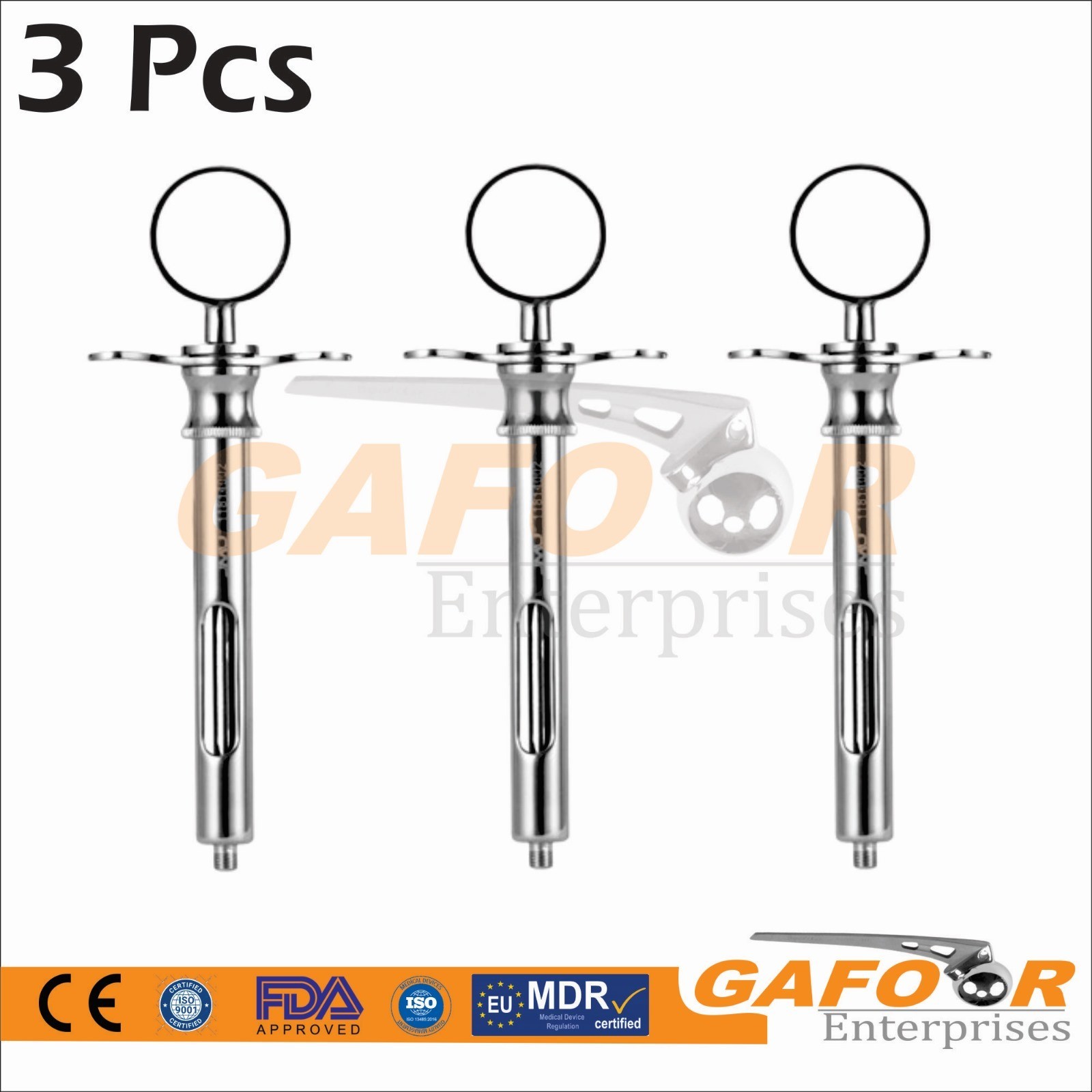 3pcs German Dental Anesthetic Syringe Self-Aspirating 1.8CC-Dental Instrument-A+
