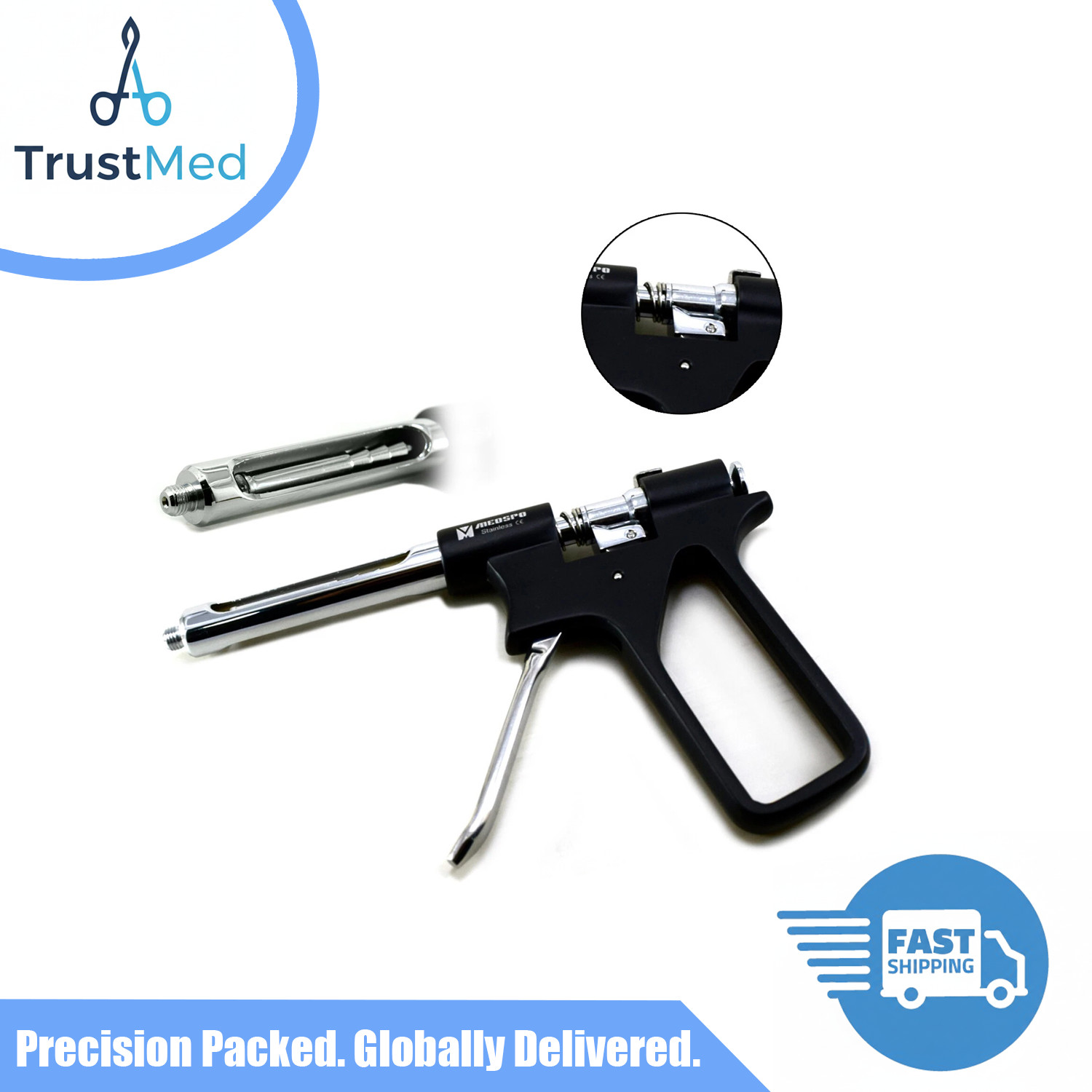 Dental Anesthetic Syringe Intraligamental Gun 1.8ML Injection Threads German GR