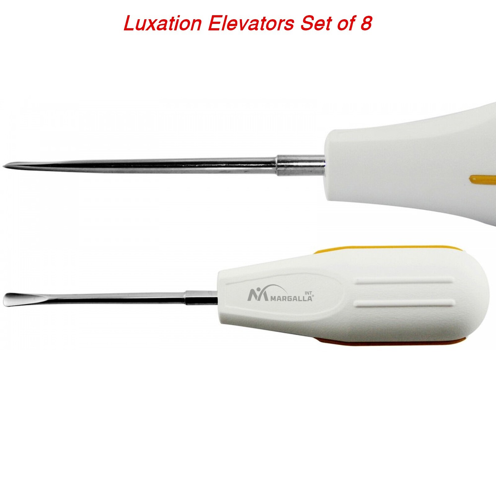 Dental Luxating Root Elevators Set Of 8 Luxation Extraction Surgical Instrument