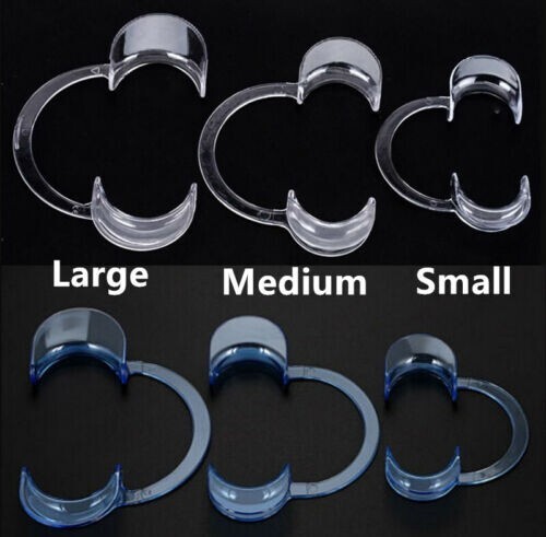 20Pcs Dental Intraoral Cheek Lip Retractor Mouth Opener C Type L/M/S Size Blue