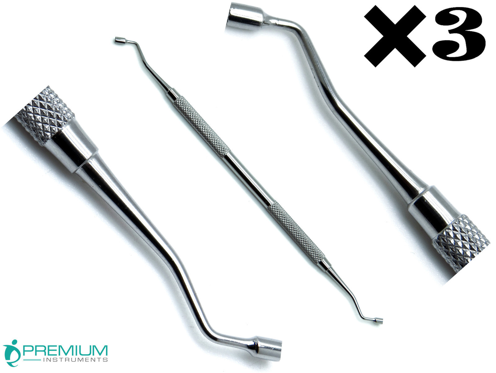 3 Pcs New Smooth Plugger 723-4 Dental Filling 2.8mm/3.1mm Amalgam Instruments