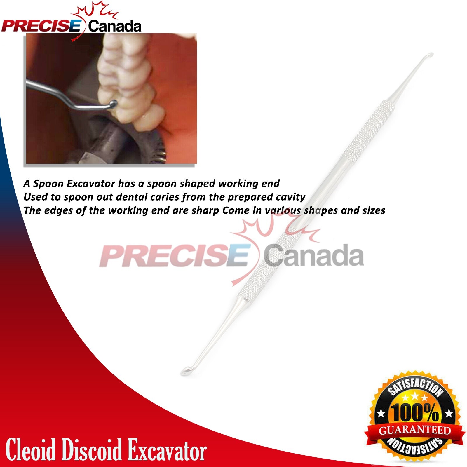 Set Of 10 Pcs Cleoid Discoid Excavator # 89/92 De Dental Instruments