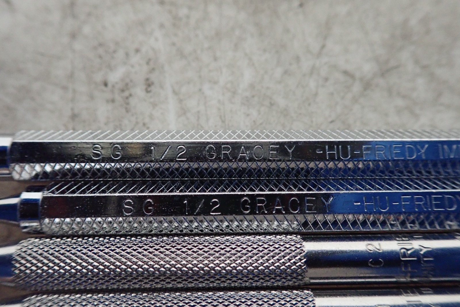 Lot of 4 Hu Friedy Dental Gracey Curettes & Excavators SG1/2, EXC 14, EXC 61/62