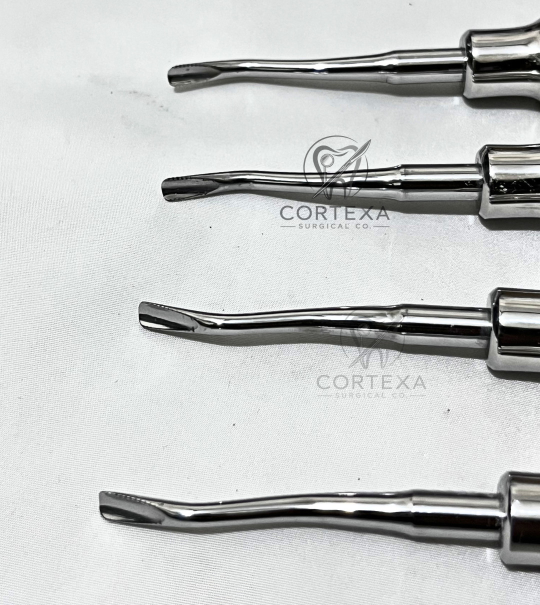 HU-Friedy 77 Serrated Elevator E77 E77R Dental Extraction Set Lot 4Pcs