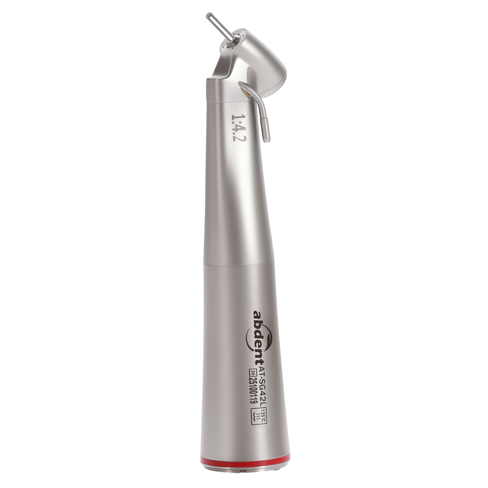 Abdent Dental 1:4.2 45 Degree Angle LED Fiber Optic Contra Angle External Water