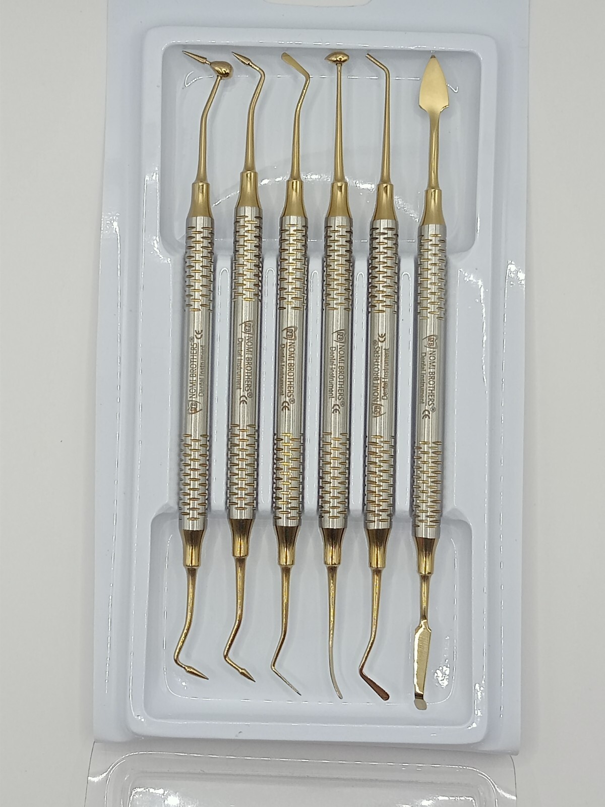 6pcs/set Dental Composite Resin Filling Spatula Repair Restorative Instruments