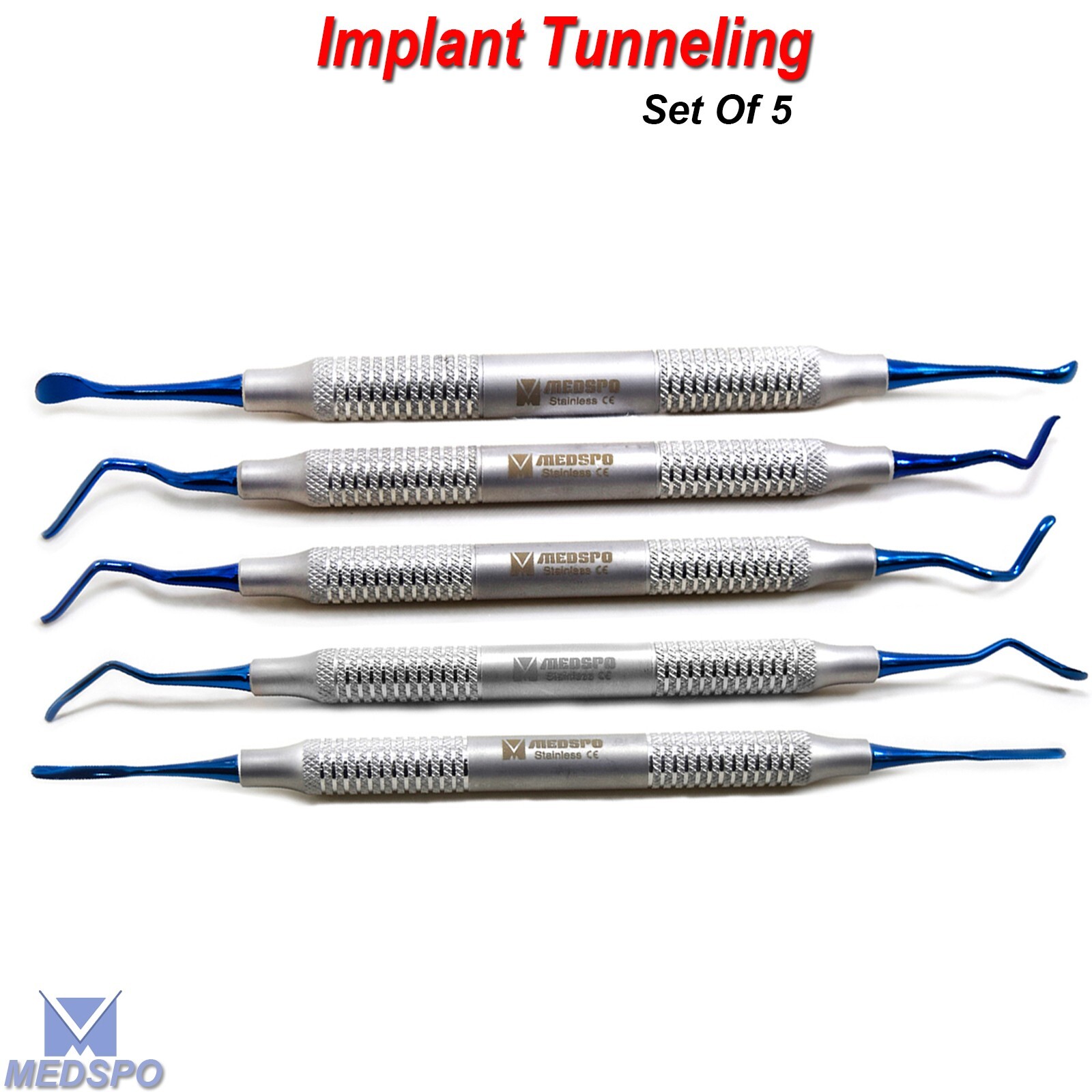 Oral Surgery Implant Tunneling Vista Periodontal Soft Tissue Flap Instrument Kit