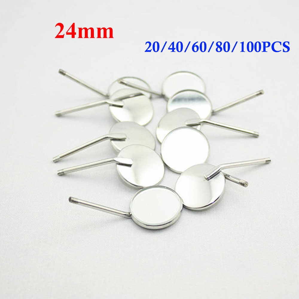 Premium 20-100PCS Dental Mouth Mirror heads Cone Socket #5 Plain + Free Handle