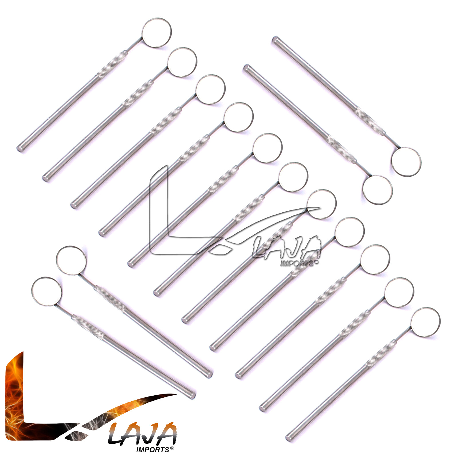 15 pcs Dental Mouth Mirror #5 Surgical Dental Instruments Stainless Steel New