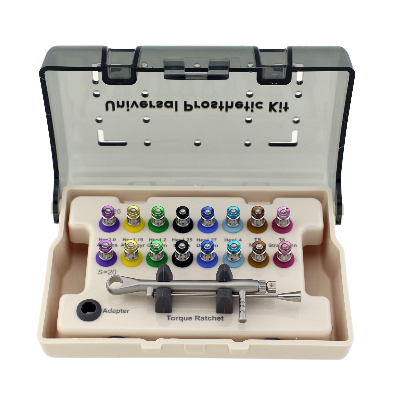 Implant Prosthetic Drivers Kit Universal Torque Wrench Hex Screwdrivers Manual