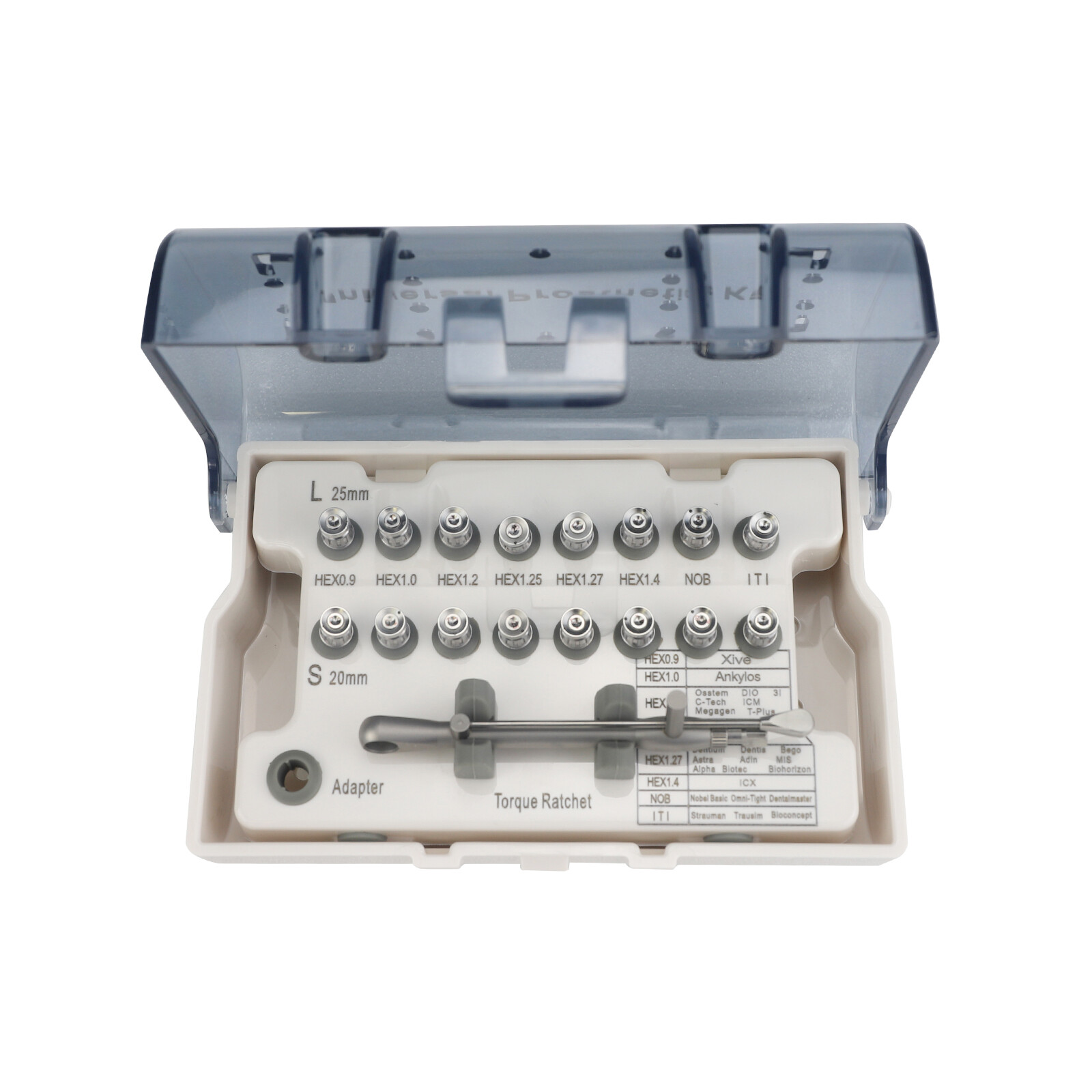 Dental Implant Abutment Lab Hand Driver Kit Ratchet 10-70NCM Universal